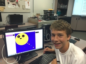 This student imagined a solar system model in Processing.